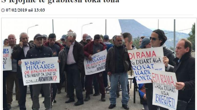 Χιμάρα - Διαμαρτυρία κατά του σχεδίου του Έντι Ράμα: Δεν θα επιτρέψουμε να λεηλατήσετε την περιουσία μας (ΦΩΤΟ)