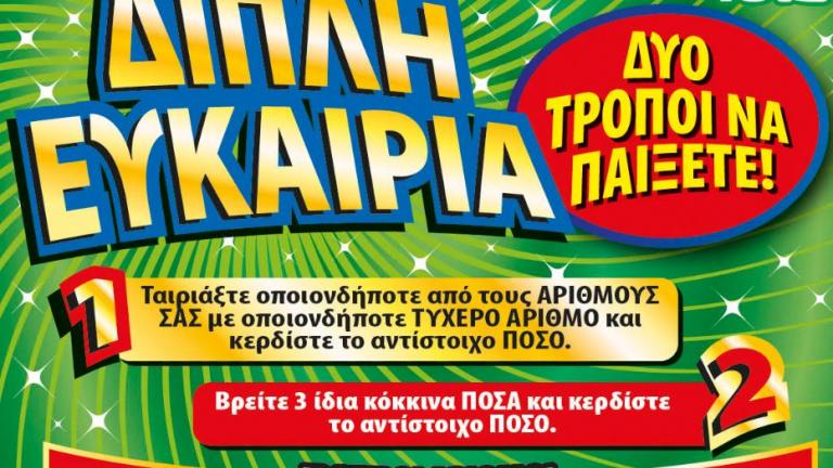 ΣΚΡΑΤΣ: «Διπλή Ευκαιρία» για κέρδη μέχρι και 500.000 ευρώ