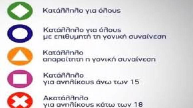 Με νέα σήμανση τα τηλεοπτικά προγράμματα