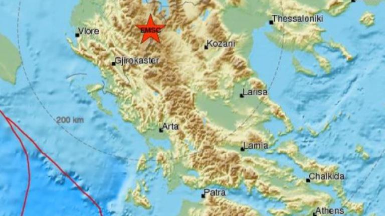 Σεισμός 5 Ρίχτερ στα ελληνοαλβανικά σύνορα