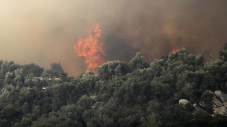 Υπό μερικό έλεγχο η πυρκαγιά στον Κιθαιρώνα 