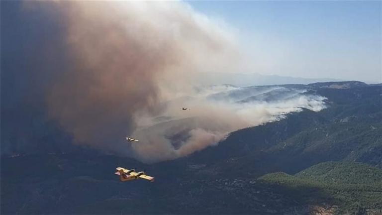 Φωτιά τώρα: Συνεχίζεται η μάχη με τις φλόγες στην Εύβοια - Αγωνία για τους ανέμους