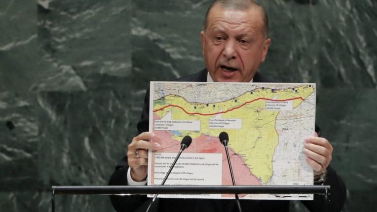 Με εθνοκάθαρση τους Κούρδους και άλωση της Κύπρου απειλεί από τον ΟΗΕ Ο Ερντογάν
