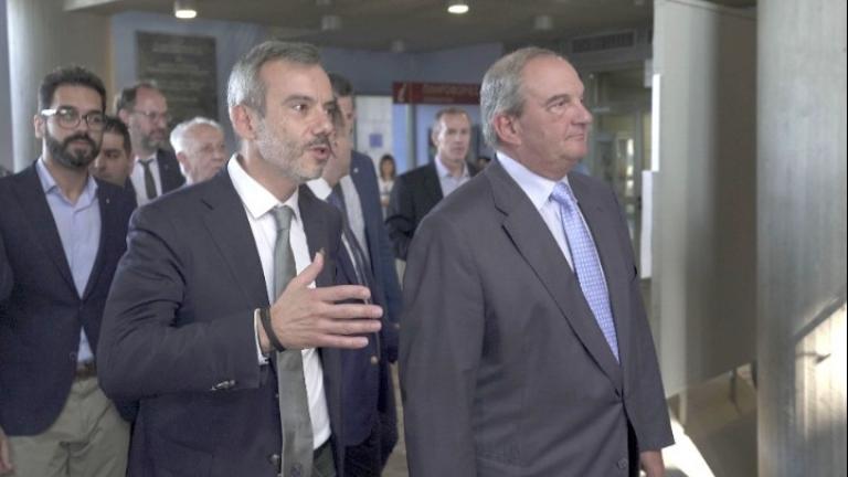 Συνάντηση του πρώην πρωθυπουργού Κ. Καραμανλή με τον δήμαρχο Κ. Ζέρβα