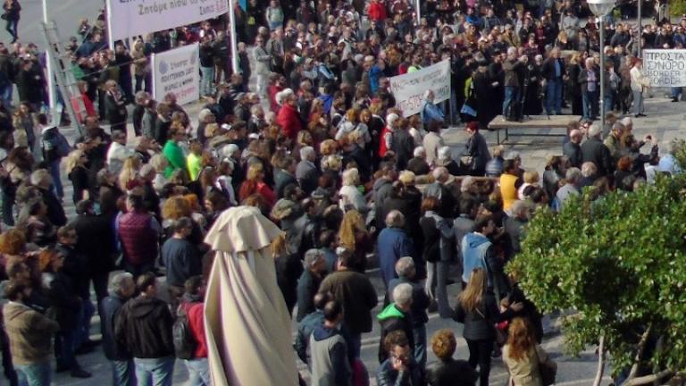 Παράσταση διαμαρτυρίας των κατοίκων της Μόριας