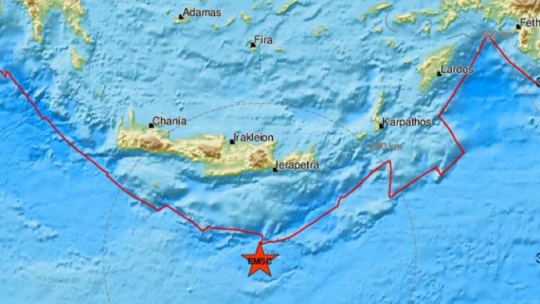 Νέος σεισμός Νότια της Κρήτης 