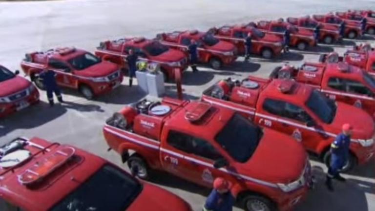 Παρουσία του πρωθυπουργού, η παράδοση 20 πυροσβεστικών οχημάτων από την Παπαστράτος