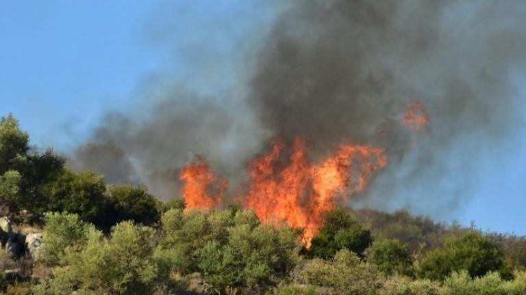 Πυρκαγιά σε εξέλιξη στις Κεχριές Κορινθίας