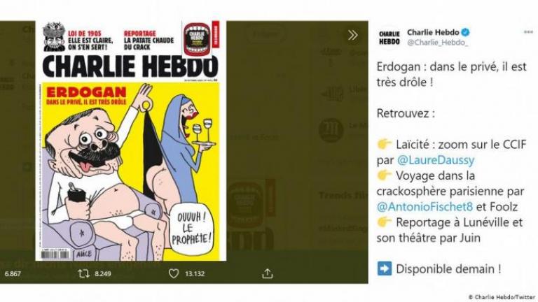 Η Τουρκία θα λάβει «δικαστικά και διπλωματικά» μέτρα μετά τη δημοσίευση του Charlie Hebdo