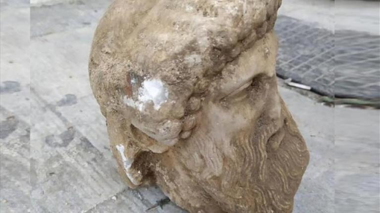 Μοναδικής αξίας αρχαία κεφαλή βρέθηκε στο κέντρο της Αθήνας