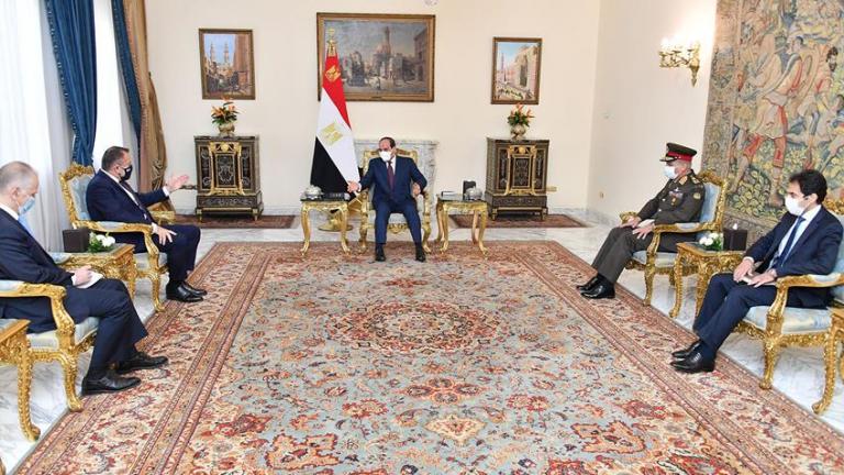 Συνάντηση Παναγιωτόπουλου με τον Πρόεδρο της Αιγύπτου