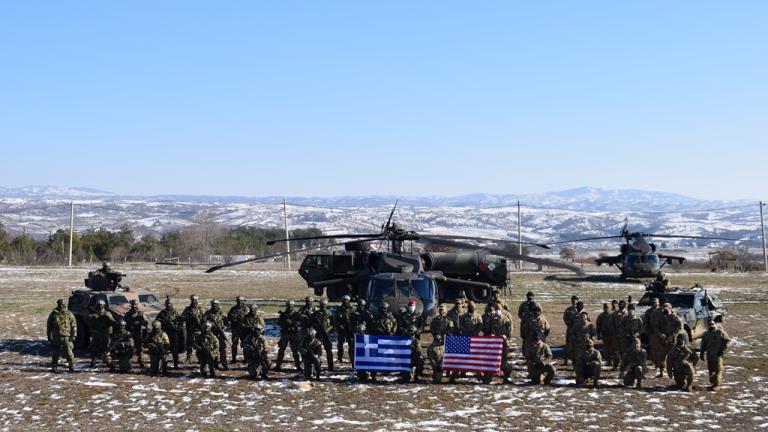 Συνεκπαίδευση μονάδων ενόπλων δυνάμεων Ελλάδας - ΗΠΑ στη Νέα Σάντα Κιλκίς