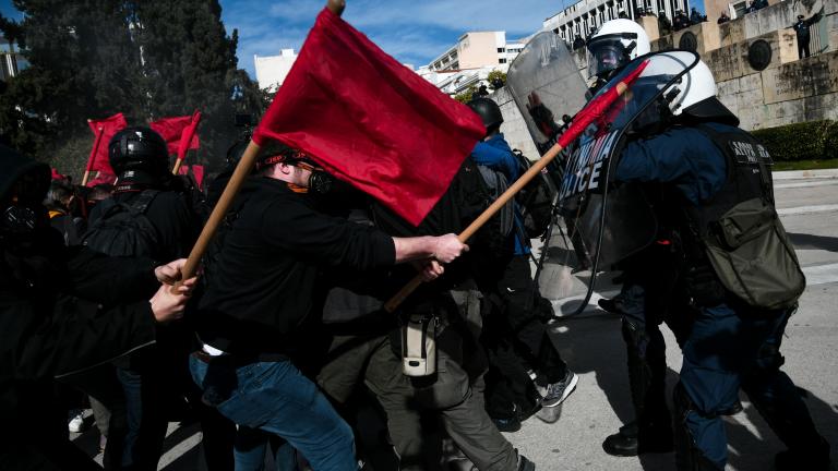 Επεισόδια στο πανεκπαιδευτικό στο κέντρο της Αθήνας