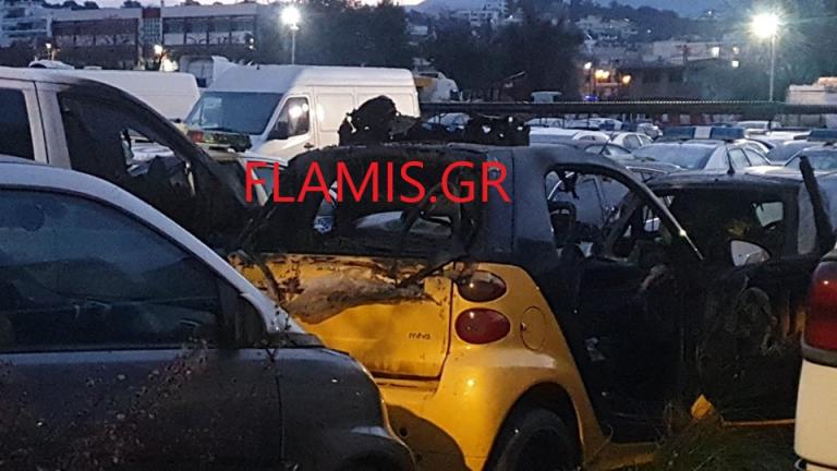 Καταδρομική επίθεση με μολότοφ και γκαζάκια στο πάρκινγκ της αστυνομίας στην Πάτρα