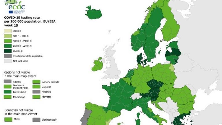 Πράσινη η Ελλάδα στο δείκτη θετικότητας του ECDC