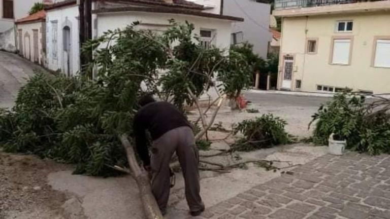 Έντονα καιρικά φαινόμενα στη δυτική Λέσβο