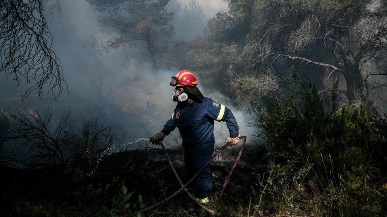 Σε εξέλιξη πυρκαγιά στα Καλύβια Αττικής