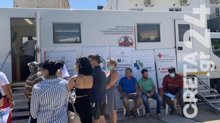 Μεγάλη η ανταπόκριση για τον εμβολιασμό σε απομακρυσμένες περιοχές στην Κρήτη