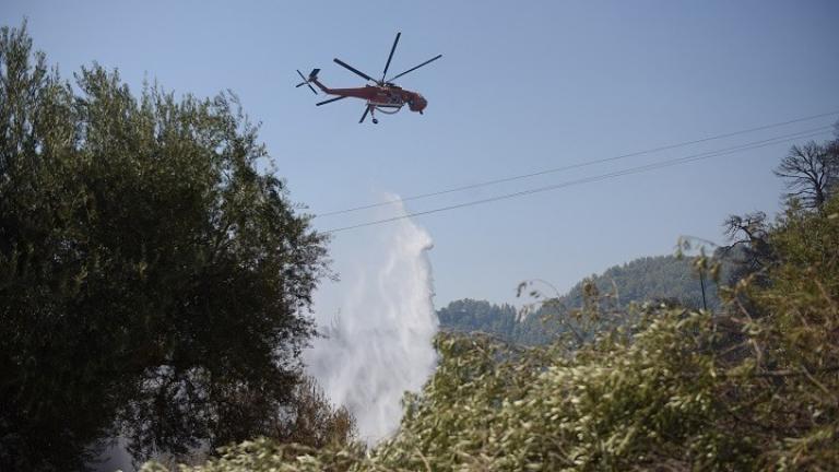 Πυροσβεστική: Καλύτερη η εικόνα που παρουσιάζει η φωτιά στην περιοχή Ζήρια