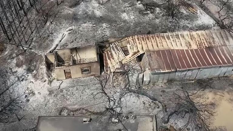 Εικόνες καταστροφής από τη Βαρυμπόμπη 