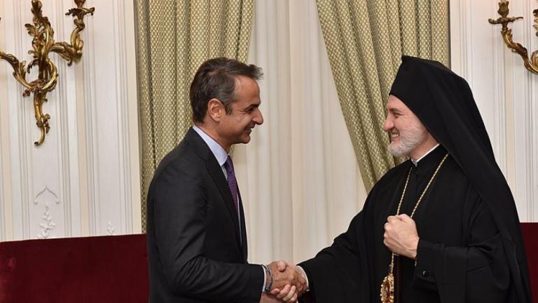 Συνάντηση του Κυρ. Μητσοτάκη με τον Αρχιεπίσκοπο Αμερικής Ελπιδοφόρο