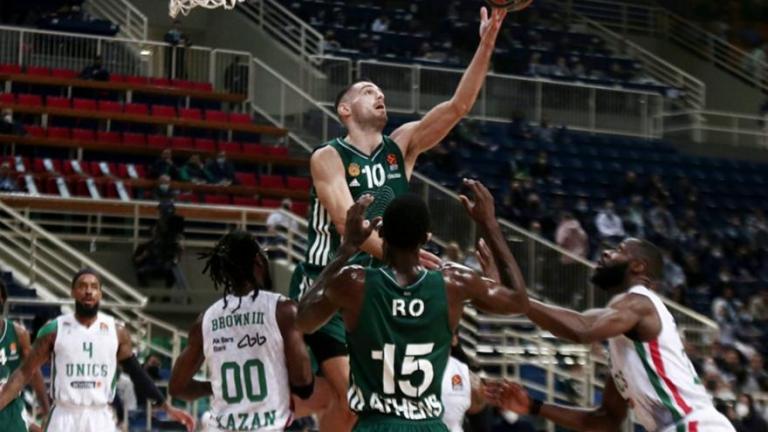 Παναθηναϊκός ΟΠΑΠ-Ούνιξ Καζάν 72-74: Ήττα-μαχαιριά στο ΟΑΚΑ