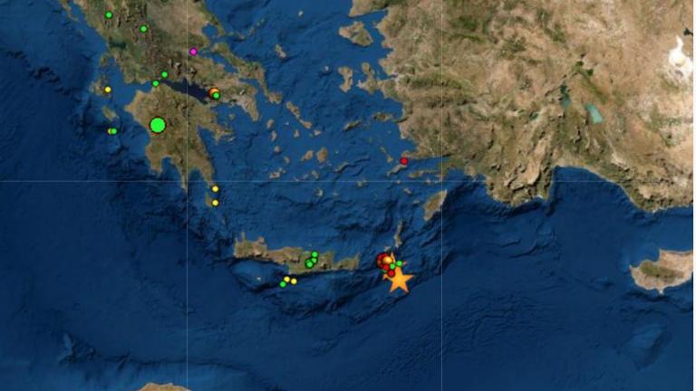 Νύχτα με δεκάδες σεισμικές δονήσεις μεταξύ Κρήτης και Κάσου