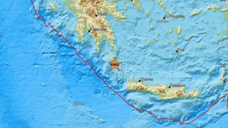 Σεισμός τώρα: Σεισμική δόνηση στα Αντικύθηρα - Αισθητός και στην Αθήνα