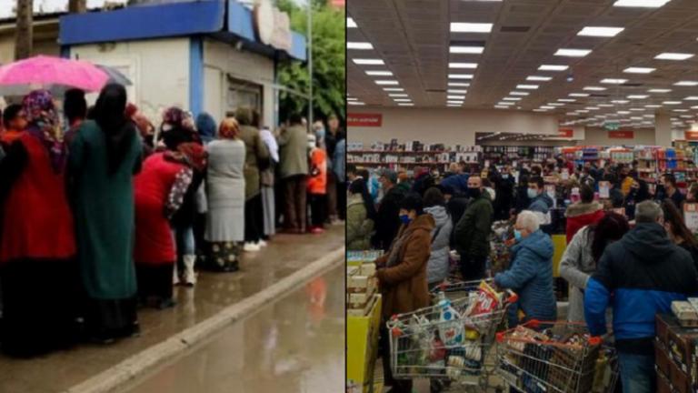 Δύο φωτογραφίες αποτυπώνουν τη σκληρή πραγματικότητα για τους Τούρκους πολίτες - Οι δύο ουρές