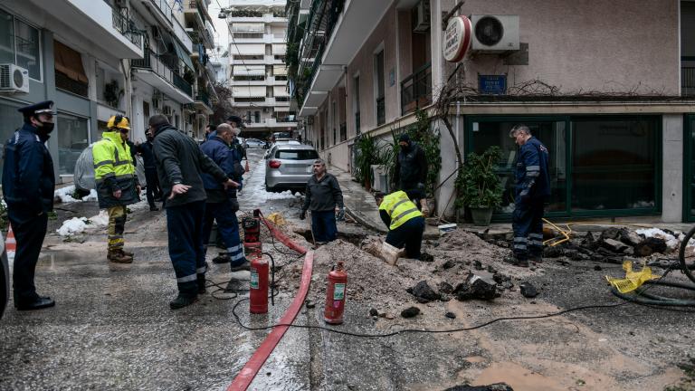 Κανένας κίνδυνος από τη διαρροή φυσικού αερίου στο Παγκράτι