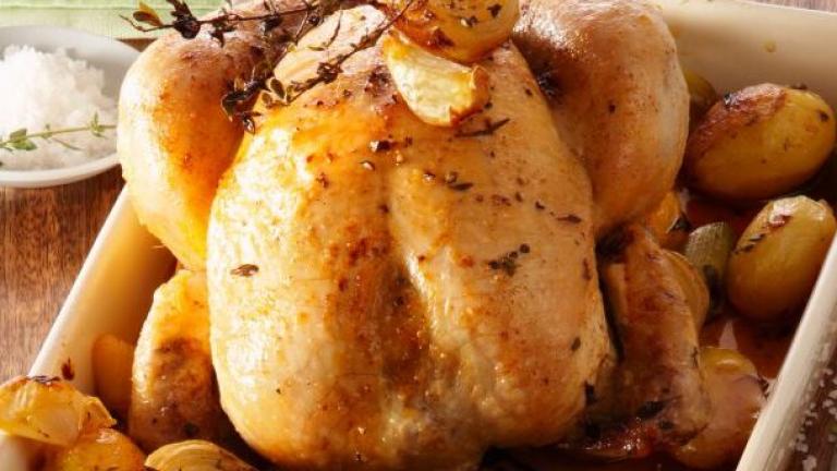 Κοτόπουλο στη γάστρα με μουστάρδα και μπαχάρι