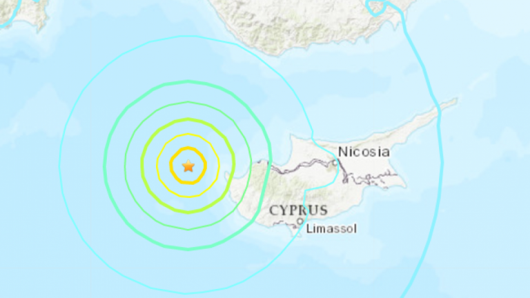 Σεισμός τώρα: Ισχυρή σεισμική δόνηση 6,6 βαθμών στο θαλάσσιο χώρο ανοικτά της Κύπρου 