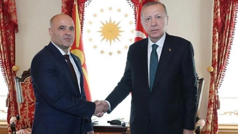 Συνάντηση Ερντογάν με τον πρωθυπουργό της Βόρειας Μακεδονίας