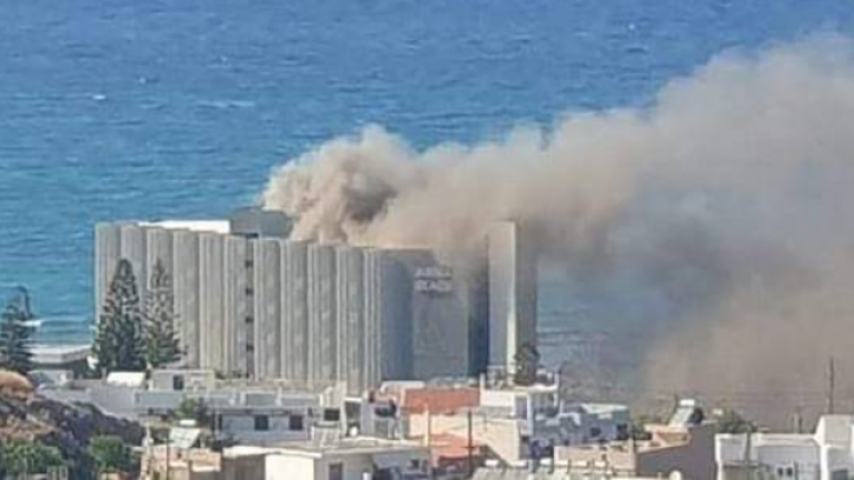 Ηράκλειο: Τέθηκε υπό έλεγχο η πυρκαγιά που ξέσπασε σε ξενοδοχειακή μονάδα στην περιοχή Κοκκίνη Χάνι