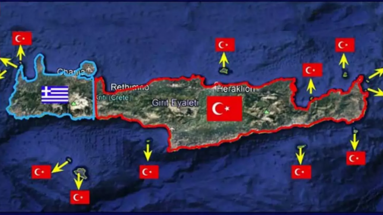 Το τερμάτισαν οι Τούρκοι! Το μεγαλύτερο μέρος της Κρήτης δεν ανήκει στην Ελλάδα αλλά στην Τουρκία!