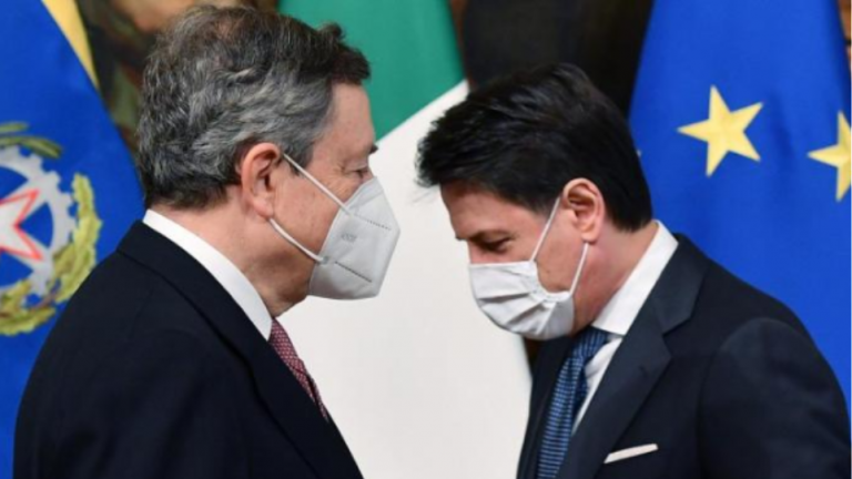Ιταλία: Σκληρό μπραντ ντε φερ Μάριο Ντράγκι και Τζουζέπε Κόντε και στο βάθος πρόωρες εκλογές
