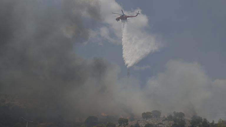 Πυρκαγιά στο Πετρωτό Δομοκού: Σε δύο μέτωπα η φωτιά με πορεία προς τη θεσσαλική πλευρά