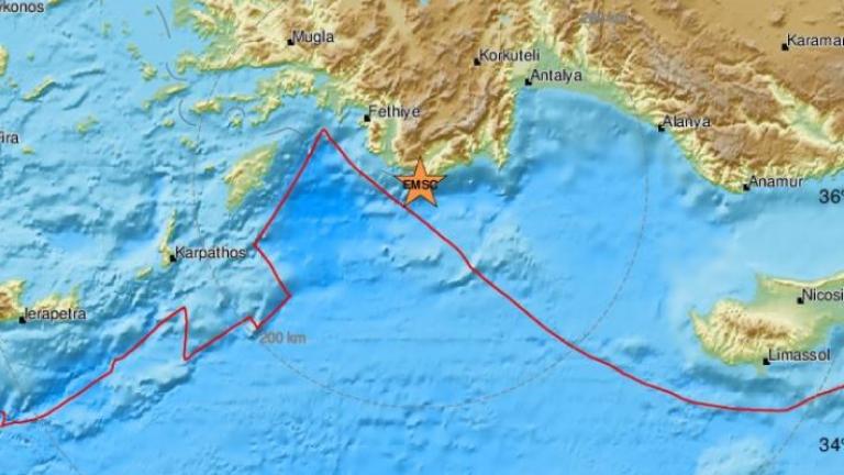 Ελάχιστα αισθητός έγινε στο Καστελόριζο ο σεισμός με επίκεντρο την Τουρκία