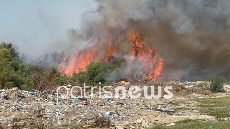 Φωτιά τώρα κοντά σε σπίτια στη Σπιάντζα Hλείας