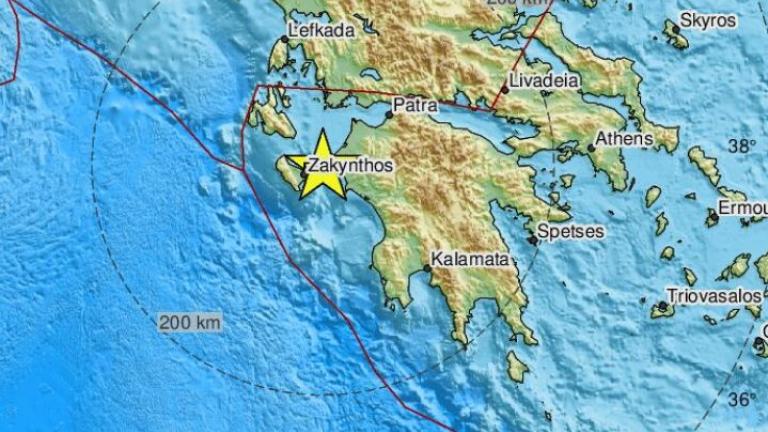Σεισμός 3,7 Ρίχτερ στη Ζάκυνθο 