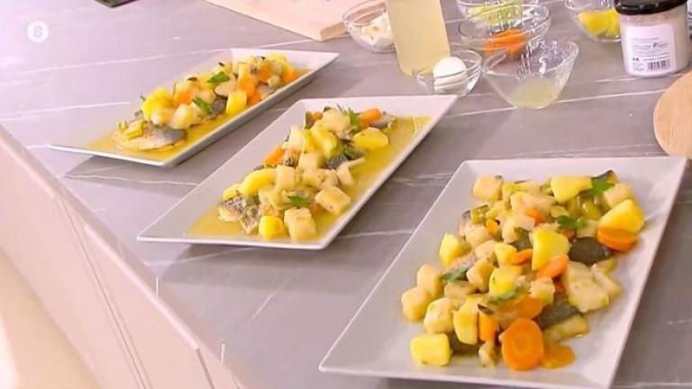 Λεμονάτη τσιπούρα με πράσα και σέλινο