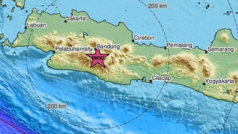 Σεισμός στη Δυτική Ιάβα - Δεν υπάρχει κίνδυνος για τσουνάμι