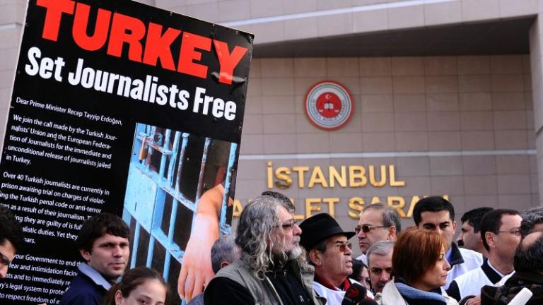 turkey journalists protest