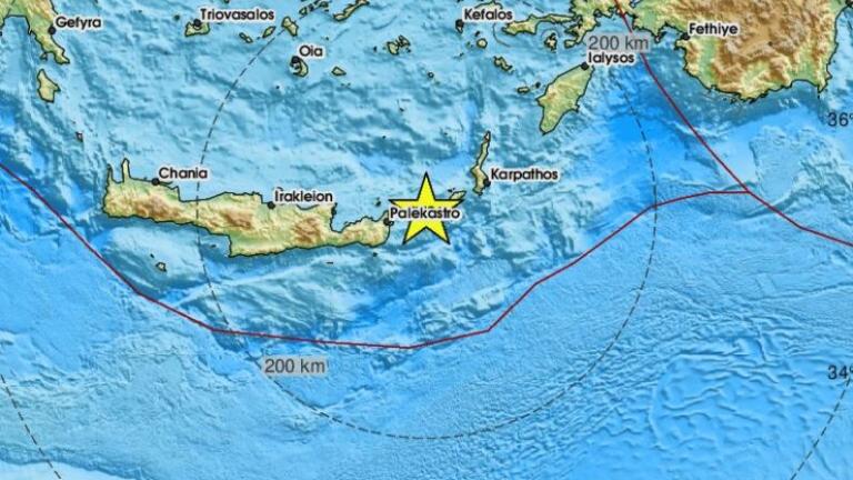 Σεισμός 4,1 Ρίχτερ ανοιχτά της Κάσσου	