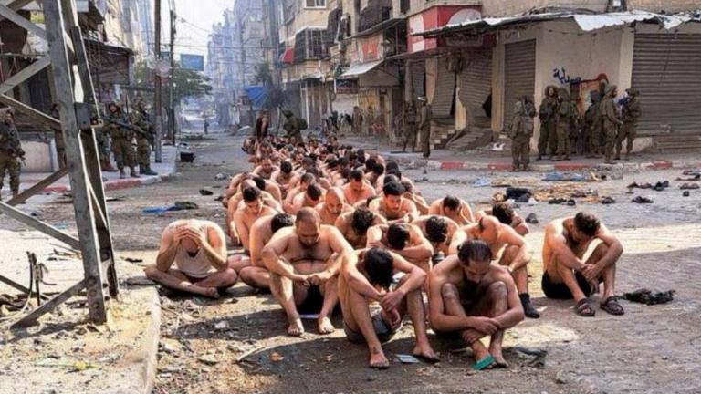 palestinians stripped