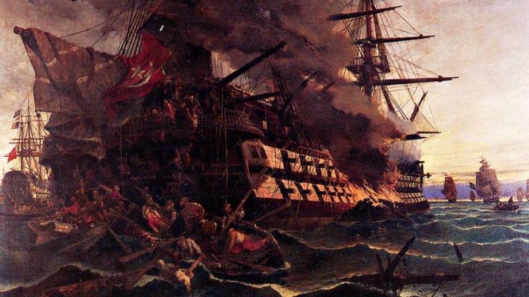 27 Μαΐου 1821: Πυρπολείται ένα δίκροτο του Οθωμανικού Ναυτικού από τον Πυρπολητή μας Παπανικολή στο λιμάνι της Ερεσσού