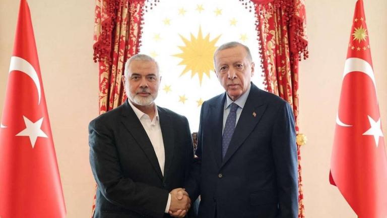 Ο Ερντογάν επικοινώνησε τηλεφωνικά με τον επικεφαλής της Χαμάς, Ισμαήλ Χανίγε