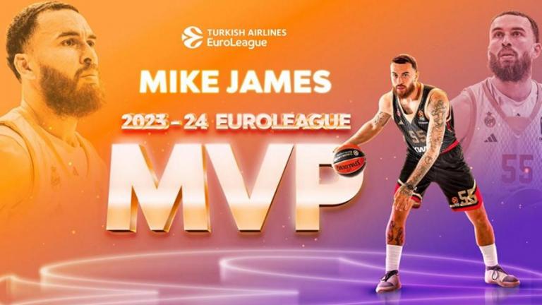 Euroleague: Κορυφαίος της χρονιάς ο Μάικ Τζέιμς