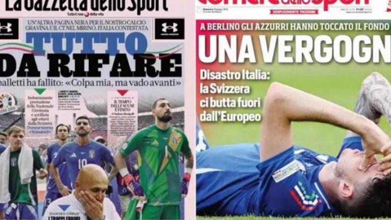 Ιταλία: Ξέσπασμα του τύπου στη χώρα για τον αποκλεισμό (ΦΩΤΟ)