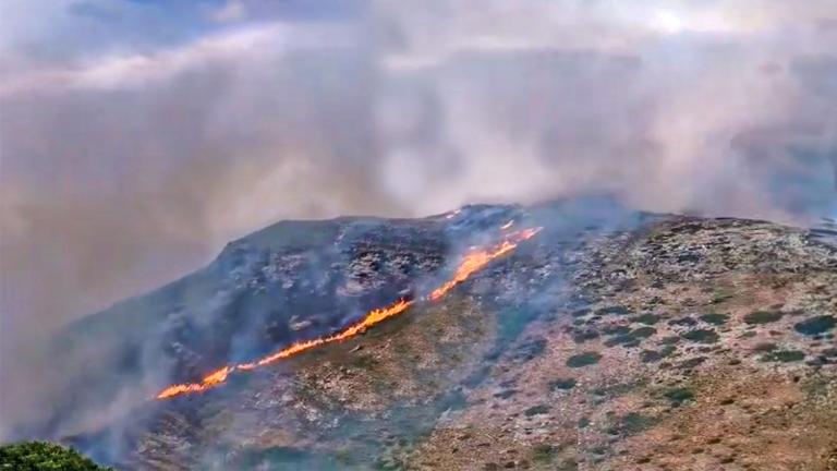 Σε εξέλιξη η φωτιά στην Άνδρο – Υπό έλεγχο το διπλό μέτωπο στα Μεσόγεια, σε επιφυλακή στην Ηλεία